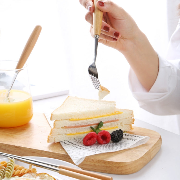 3 in 1 Spoon Chopsticks Fork Cutlery Set Three-piece Creative Work Students Portable Tableware, Three-piece set of wooden handle spoon fork chopsticks, Two-piece wooden spoon chopsticks