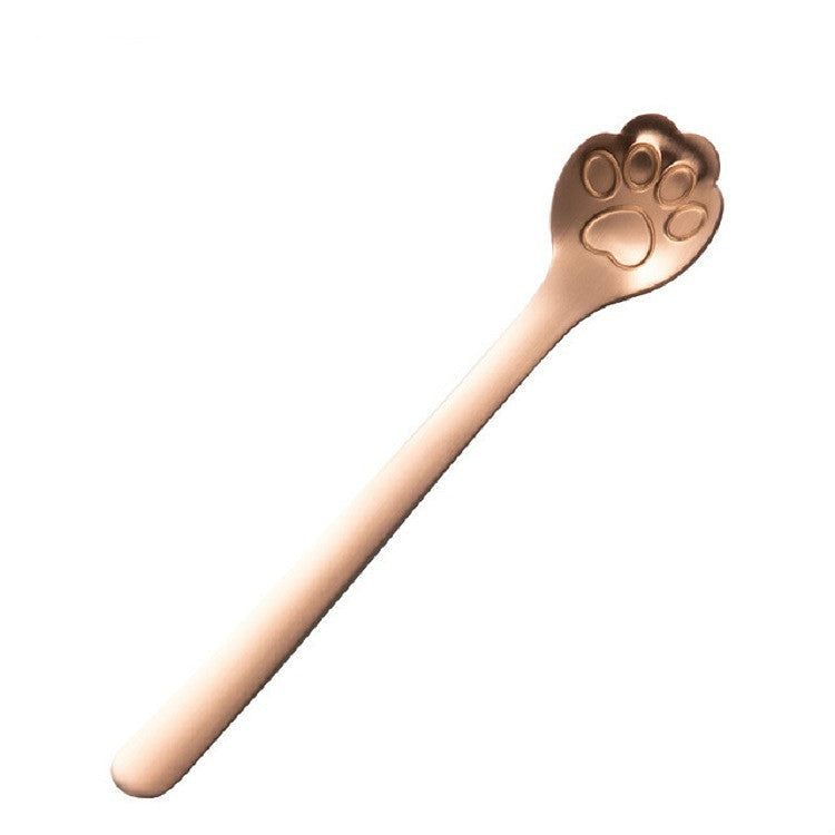 Stainless Steel Creative Cat Claw Coffee Spoon Dessert Cake Spoon, Cat Claw Spoon Gold, Hollow Cat Claw Spoon Gold, Cat Claw Spoon Rose Gold, Hollow Cat Claw Spoon Rose Gold, Cat Claw Spoon Black, Hollow Cat Claw Spoon Black, Cat Claw Spoon Colorful   ...