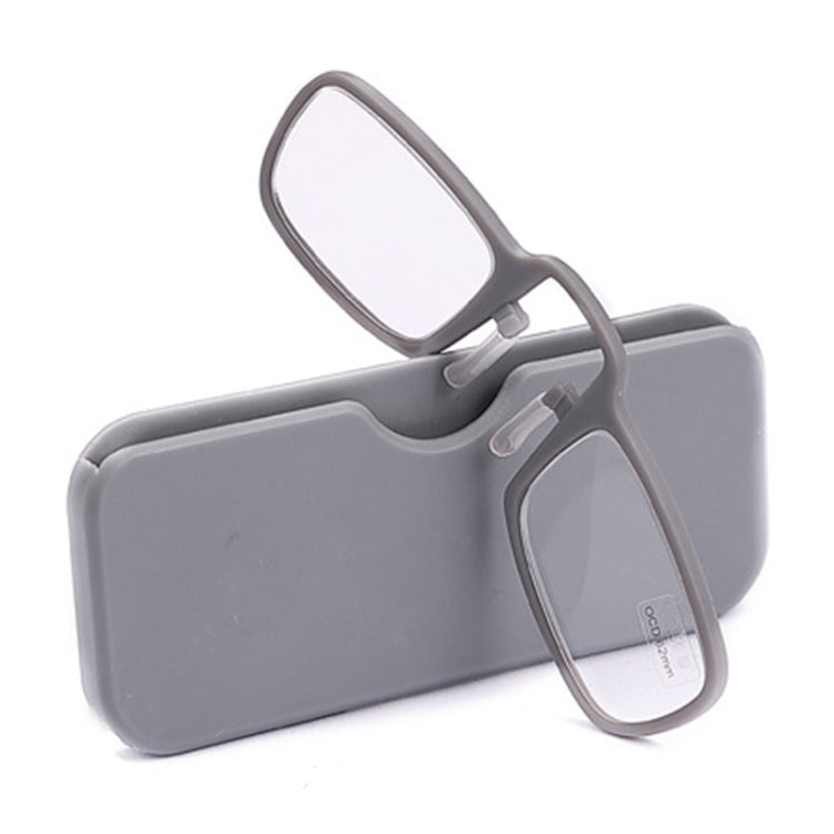 2 PCS TR90 Pince-nez Reading Glasses Presbyopic Glasses with Portable Box, +1.00D, +1.50D, +2.00D, +2.50D, +3.00D, +3.50D