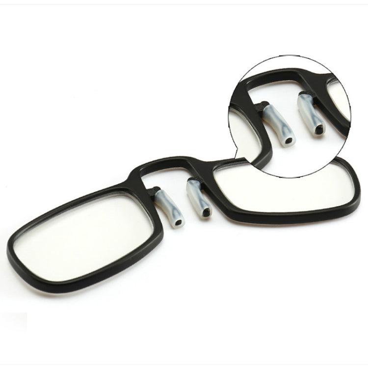 2 PCS TR90 Pince-nez Reading Glasses Presbyopic Glasses with Portable Box, +1.00D, +1.50D, +2.00D, +2.50D, +3.00D, +3.50D