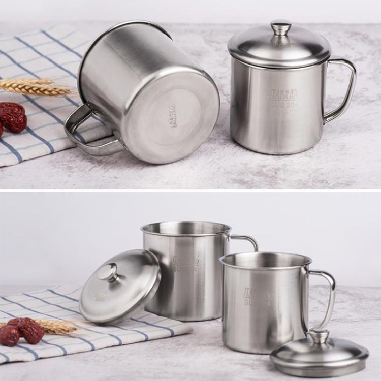 5 PCS Extra Thick 304 Stainless Steel Cup Children's Mouth Cup with Handle Cover Household adult Drinking Water Cup, 7cm without cover, 8cm with cover, 9cm with cover, 10cm with cover, 11cm with cover, 12cm with cover