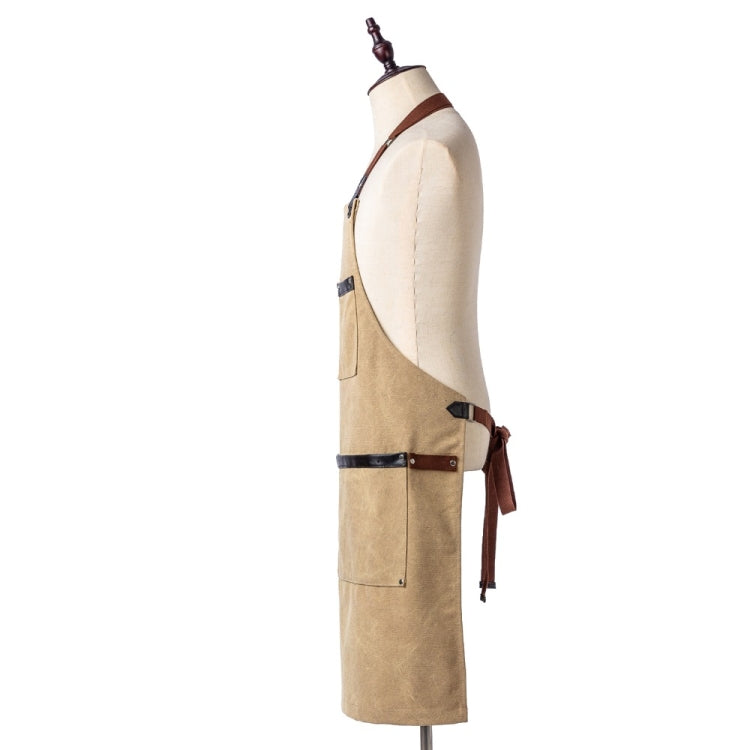 Washed Canvas Apron Chef Cafe Shop BBQ Hairdresser Aprons
