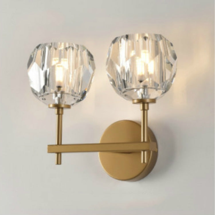 Wall Lamp Villa Hotel Wall Lamp Bedroom Bedside Crystal Wall Lamp, Without light source, white light LED5W, warm light LED5W