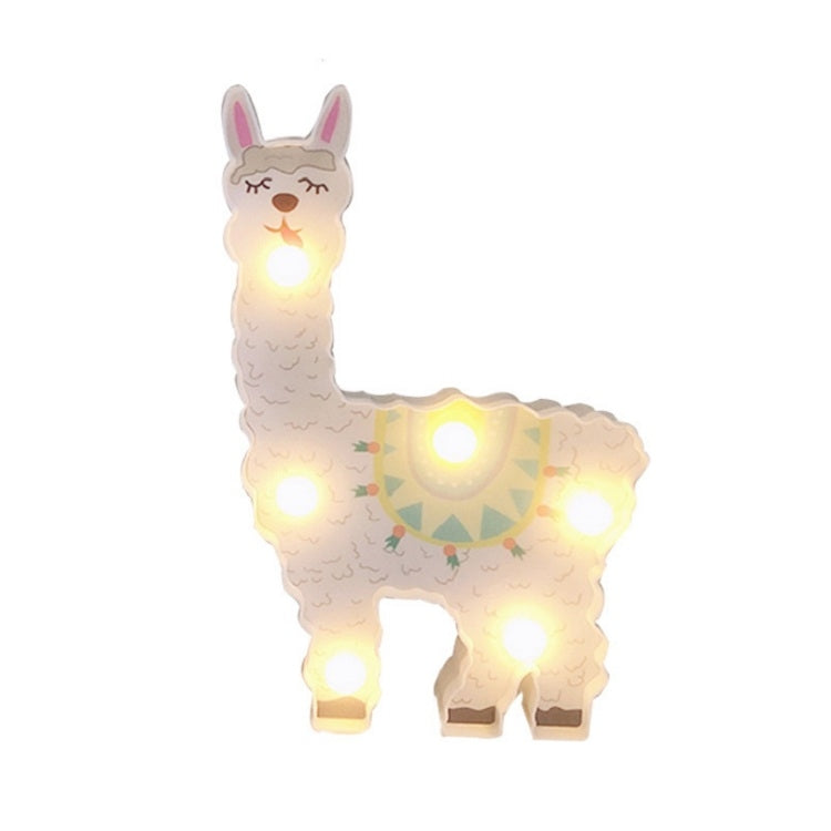 LED Painted Lantern Alpaca Night Light Holiday Decoration Room Posing Style Light