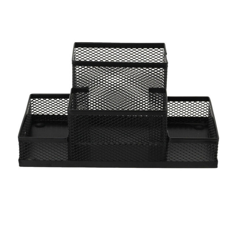 Desk Holder Organizer Metal Mesh Style Pencil Pen Holder Storage Box Home Storage Organization, Size: 15.5x10.2x10cm, Desk Holder