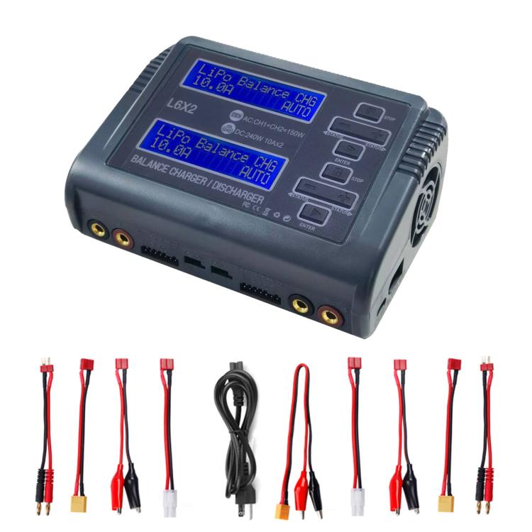 HTRC C240 Balanced Lithium Battery Charger Remote Control Airplane Toy Charger, EU Plug