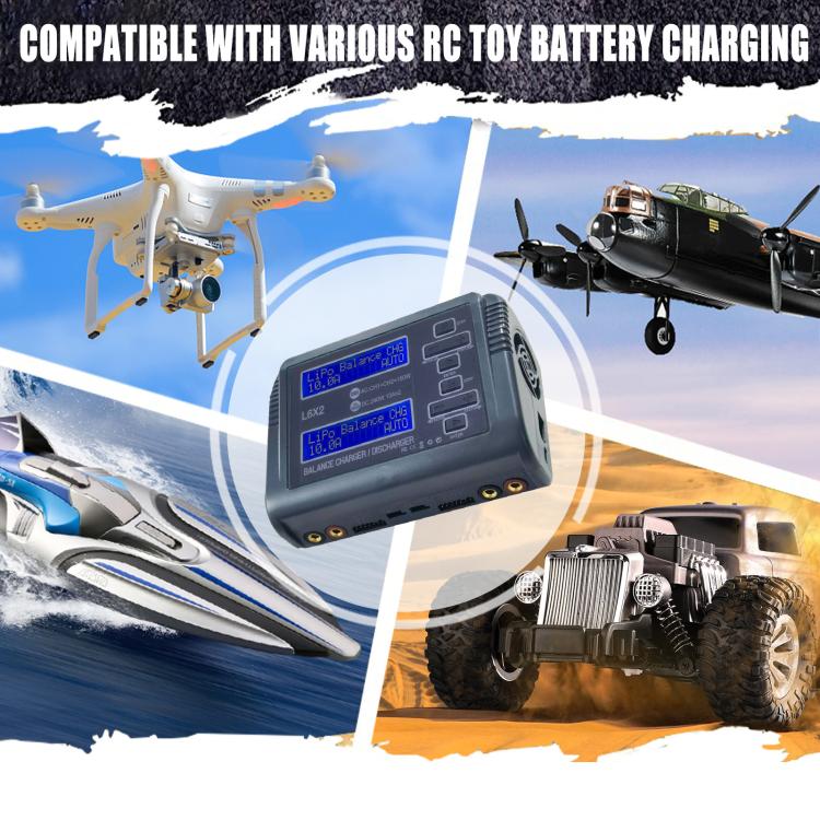 HTRC C240 Balanced Lithium Battery Charger Remote Control Airplane Toy Charger, EU Plug