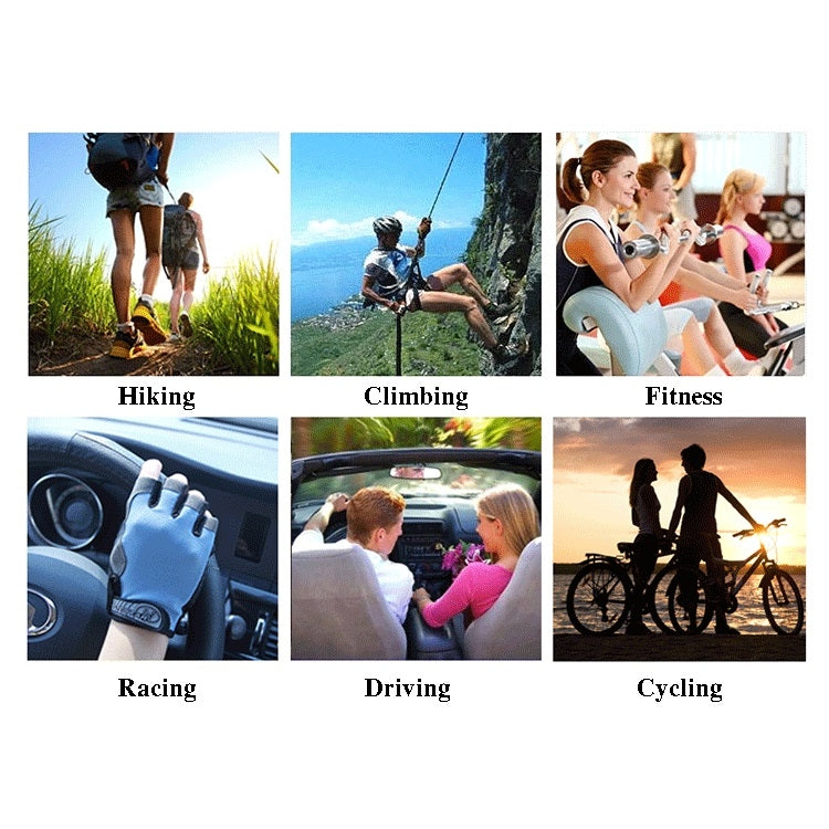 Cycling Shock Absorbing Anti-Slip Gloves Fitness Weight Lifting Training Half-finger Gloves, M, L, XL