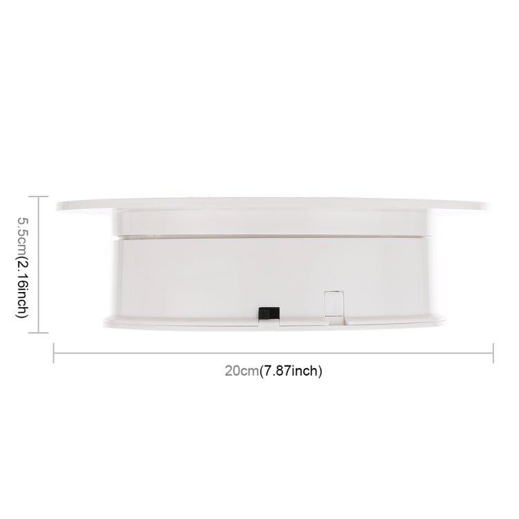 20cm 360 Degree Electric Rotating Turntable Display Stand for Photography Max Load 1.5kg video shooting props Turntable, 20cm/Powered by Battery(W+B), 20cm/Powered by Battery(B), 20cm/Powered by Battery(W)