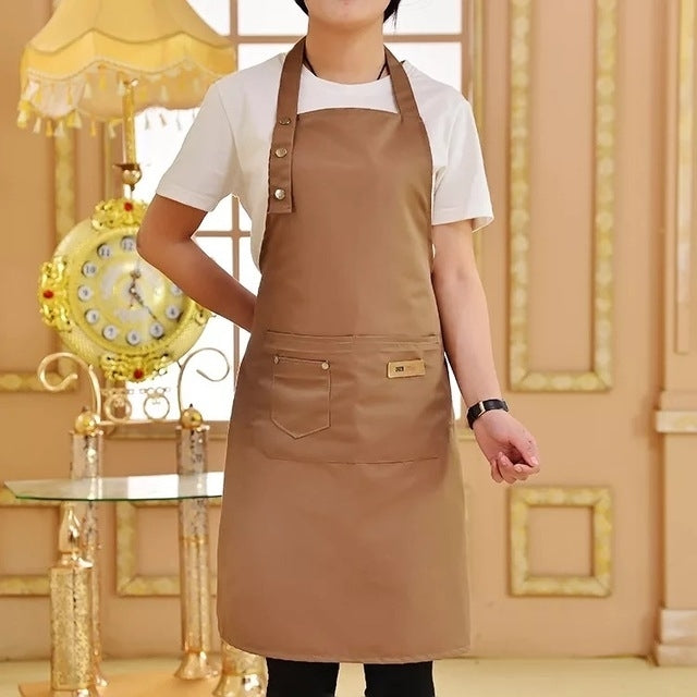 Pure Color Cooking Kitchen Apron For Woman Men Chef Waiter Cafe Shop BBQ Hairdresser Aprons