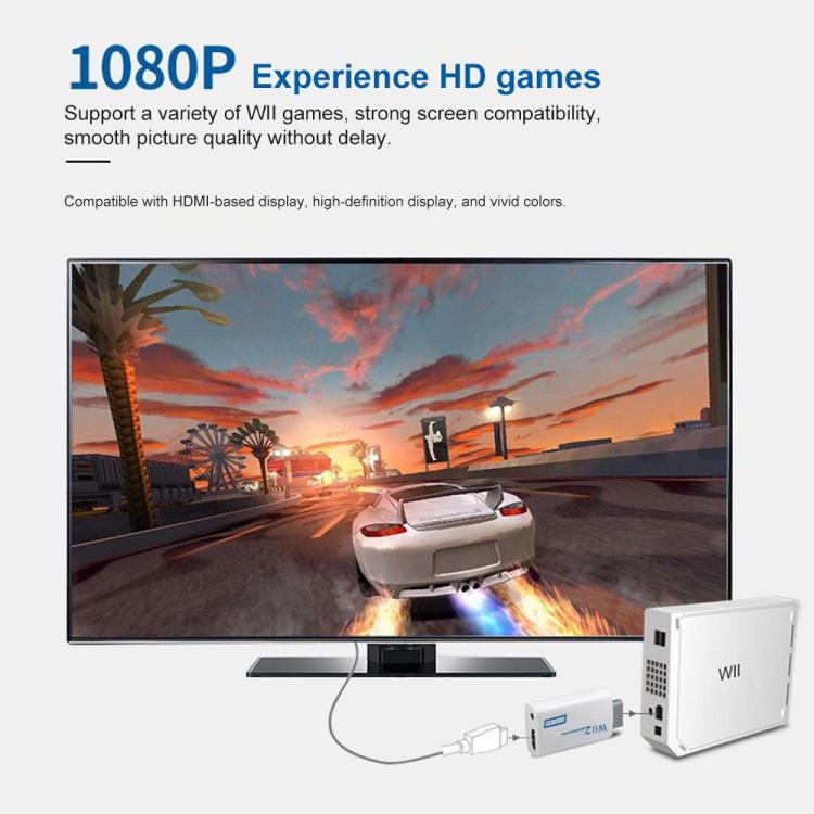 Nintendo  Wii Hassle Free Plug and Play for Wii to HDMI 1080p Converter Adapter Wii2hdmi 3.5mm Audio Box Wii-link, To HDMI 1080p Converter Adapter