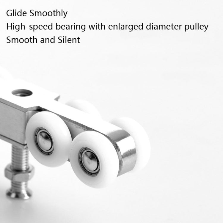 Stainless Steel Sliding Door Hanging Wheel Silent Smooth And Wear-Resistant Sliding Door Pulley Nylon Hanging Rail, 4 Wheels, 8 Wheels