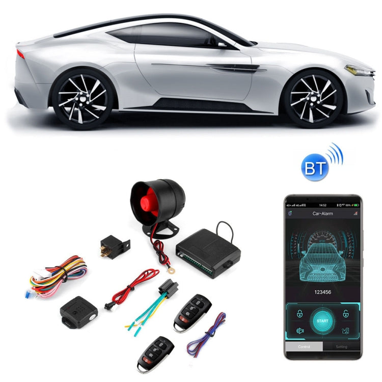 2 Set One-Way Car Anti-Theft Alarm Mobile Phone APP Control Anti-Theft Alarm, Anti-Theft Alarm