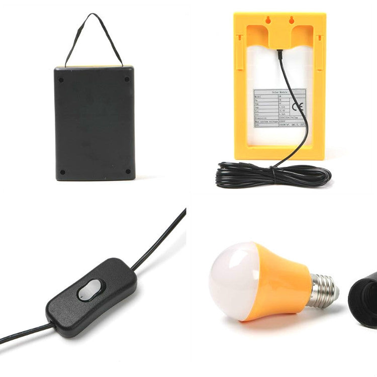 3W Solar Small System Household Multifunctional Portable Emergency Light, Yellow, Green, Red