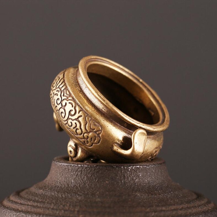 Antique Brass Bronze Tripod Censer Furnace Home Decoration, Brass