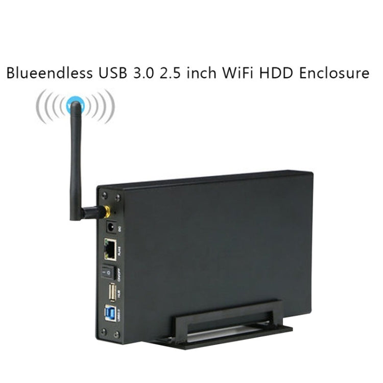 Blueendless 3.5-Inch WiFi NAS Hard Drive Enclosure – 6TB Private Cloud Storage, UK Plug