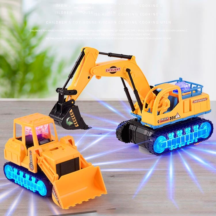 Children Light And Music Simulation Electric Excavator Car Toy, Style: , Engineering Vehicle