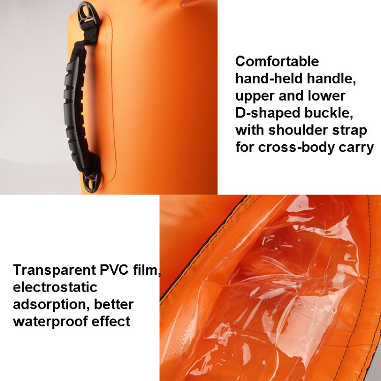 LUCKSTONE 60L Outdoor Rafting And River Tracing Waterproof Backpack Shoulder Bag Inflatable Swimming Bag Tote Bucket Bag, 60L