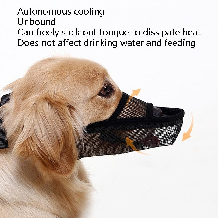 Dog Mouth Cover Anti-Bite Mesh Dog Mouth Cover Medium And Large Dogs Anti-Drop Mask, XXS, XS, S, M