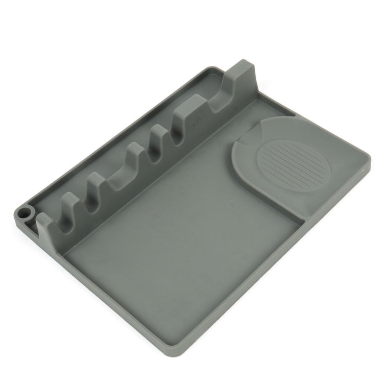 2 in 1 Kitchen Silicone Spoon Holder Shelf, Large (Gray), Medium (Gray), Medium (Black), Large (Red), Medium (Red), Large (Blue), Medium (Blue), Large (Orange), Medium (Orange), Large (Green), Medium (Green)