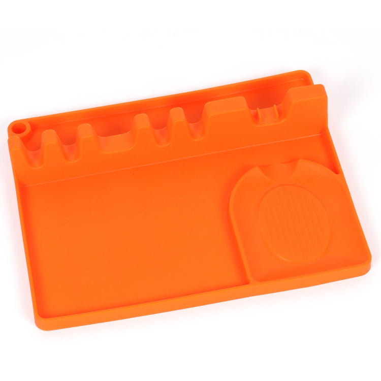 2 in 1 Kitchen Silicone Spoon Holder Shelf, Large (Gray), Medium (Gray), Medium (Black), Large (Red), Medium (Red), Large (Blue), Medium (Blue), Large (Orange), Medium (Orange), Large (Green), Medium (Green)