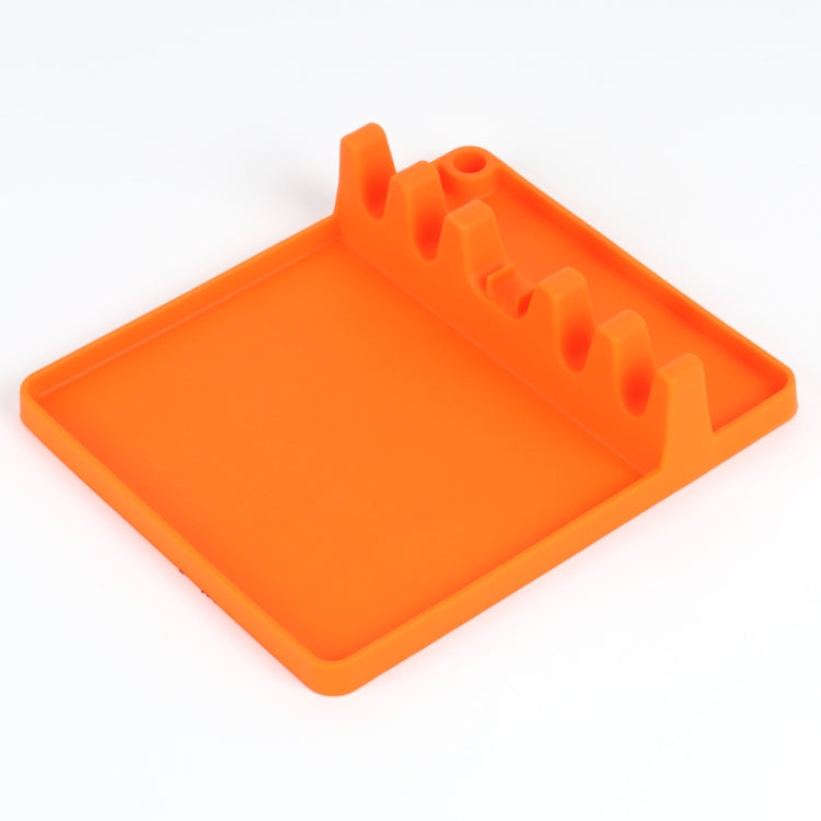 2 in 1 Kitchen Silicone Spoon Holder Shelf, Large (Gray), Medium (Gray), Medium (Black), Large (Red), Medium (Red), Large (Blue), Medium (Blue), Large (Orange), Medium (Orange), Large (Green), Medium (Green)