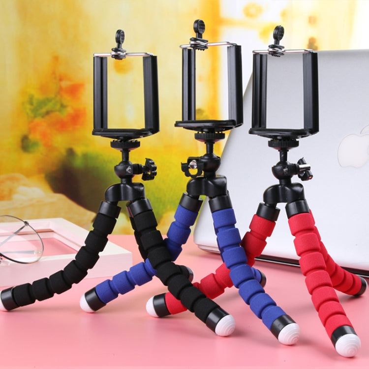 5 PCS Octopus Photography Sponge Mobile Phone Stand Portable Lazy Adjustable Vibrato Live Tripod Stand, With Phone Clip (Black), Without Phone Clip