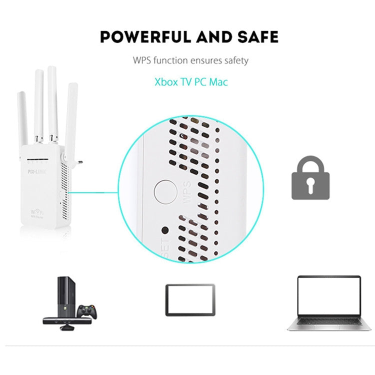 PIX-LINK LV-WR09 300Mbps WiFi Range Extender Repeater Mini Router, US Pulg, EU Plug, UK Plug, AU Plug