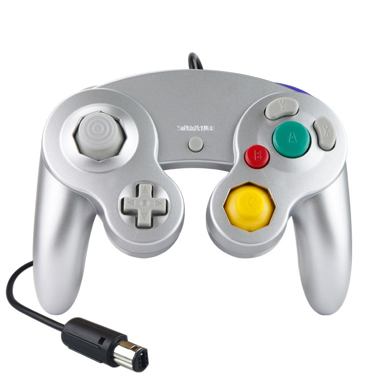 2 PCS Single Point Vibrating Controller Wired Game Controller For Nintendo NGC / Wii, White, Pink, Yellow, Red, Purple, Green, Blue, Black, Silver, Orange