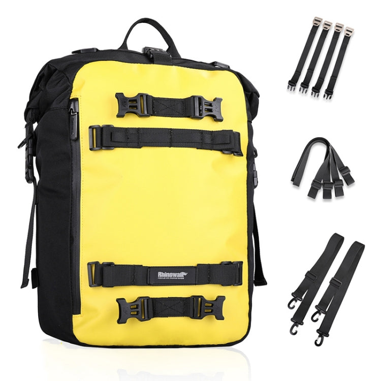 Rhinowalk Multi-Function Motorcycle Rear Seat Bag Combination Rear Shelf Pannier, Black 10L, Yellow 10L, Black 20L, Yellow 20L, Black 30L, Yellow 30L