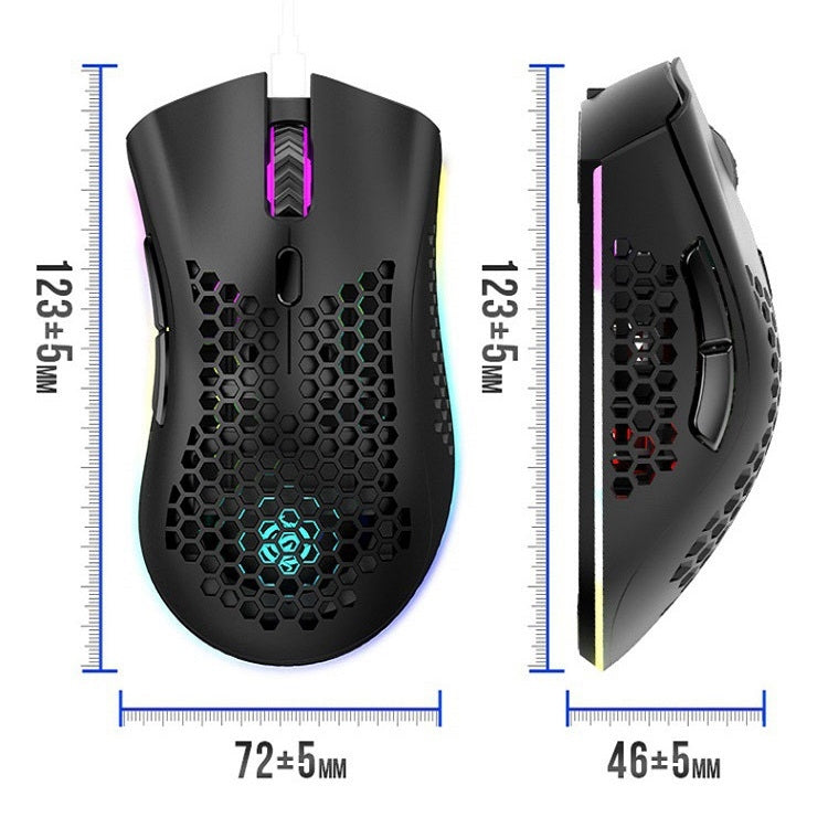 K-Snake BM600 1600 DPI 7-keys Hollow Lightweight Wireless Charging RGB Colorful Gaming Mouse, Wireless BM600 Black, Wireless BM600 White, Wireless BM600 Pink, Wireless BM600 Cyan