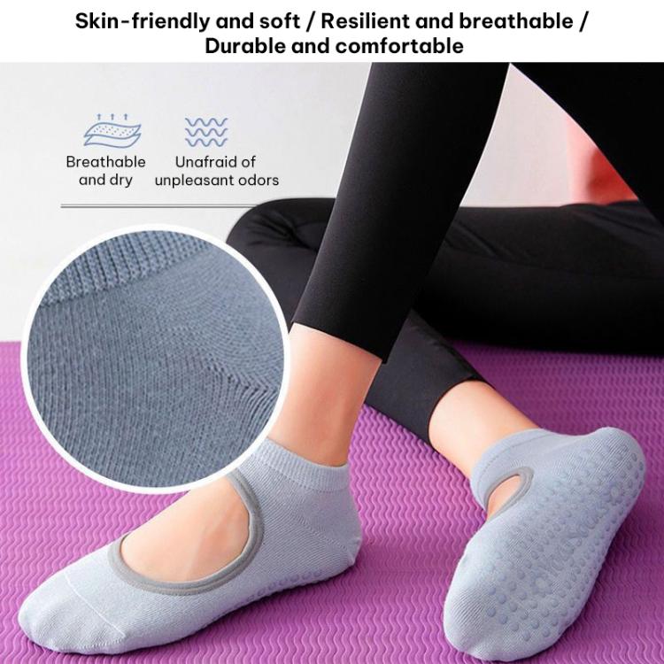 Backless Non-Slip Yoga Dance Socks Gym Indoor Floor Sports Socks, 35-42