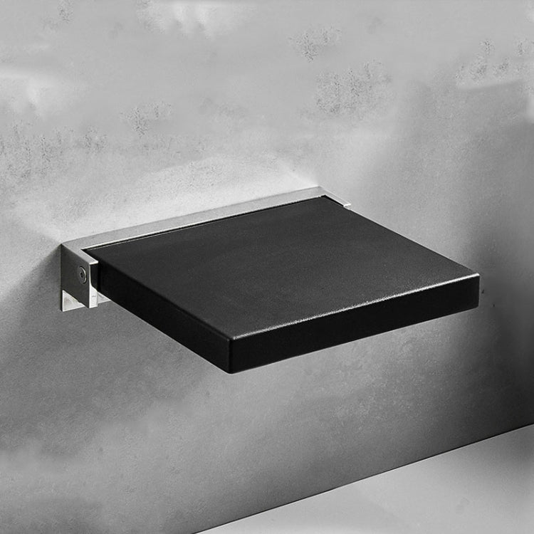 TX-116N-UP Bathroom Shower Seat Elderly Household Wall-Mounted Toilet Folding Stool, Black, White