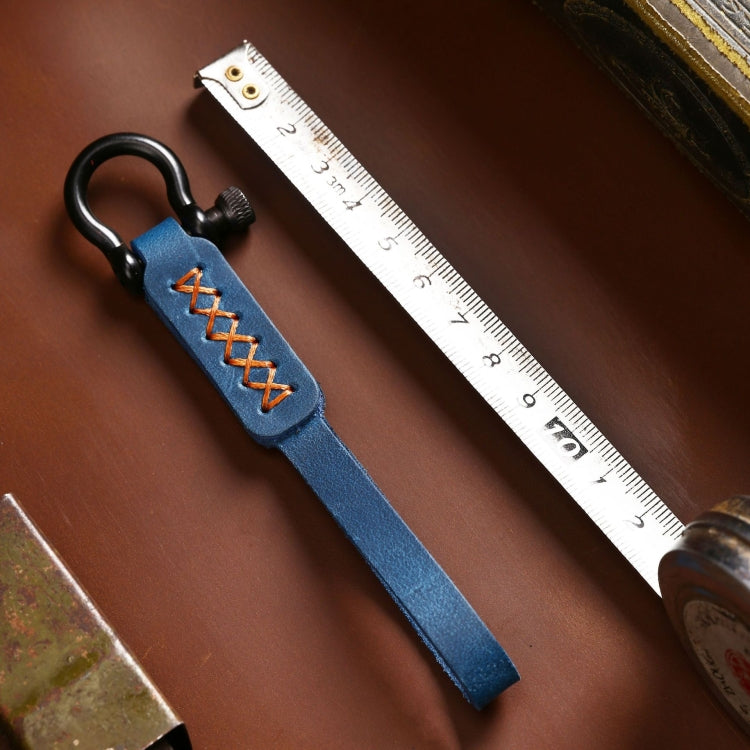 A001 Car Keychain Leather Long Key Rope, Oil Wax Black, Oil Wax Red, Crazy Horse Black, Crazy Horse Brown, Crazy Horse Blue