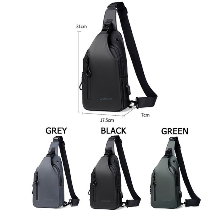 WEIXIER XB301 Men Chest Bag Outdoor Leisure Messenger Bag, XB301 Black, XB301 Gray, XB301 Green