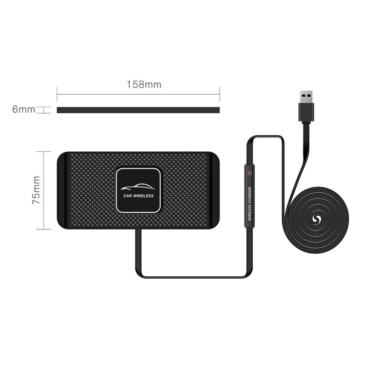 C1 15W Car Anti-Skid Mats Wireless Charger, C1 1m Cable