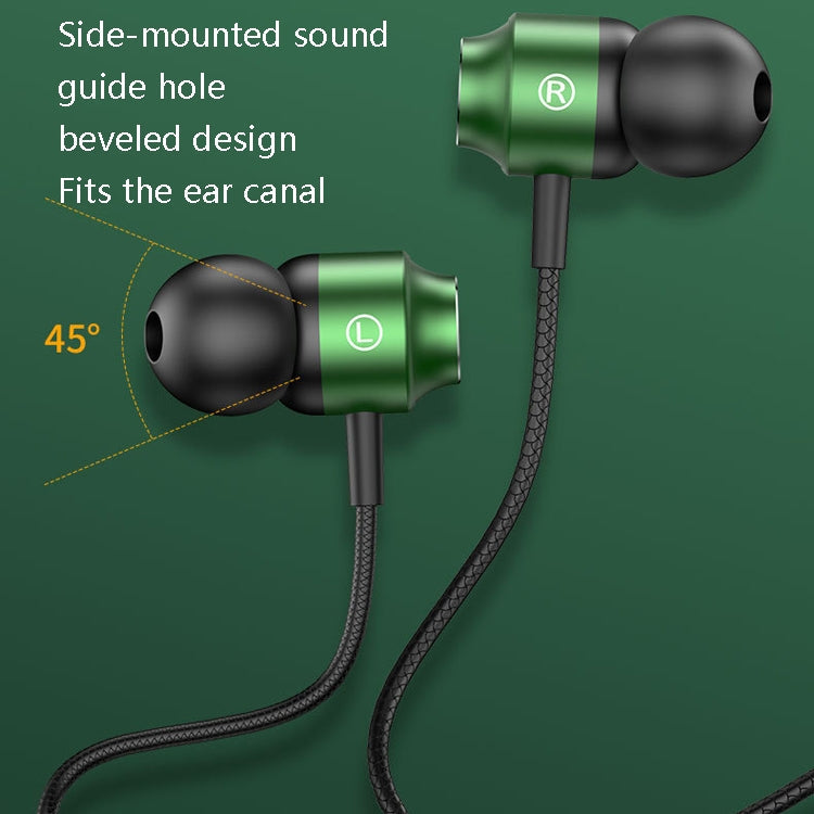 TS902 Metal In-Ear USB-C / Type-C Game Earphone, Cable Length: 1.2m, Red, Green, Black, Silver Gray