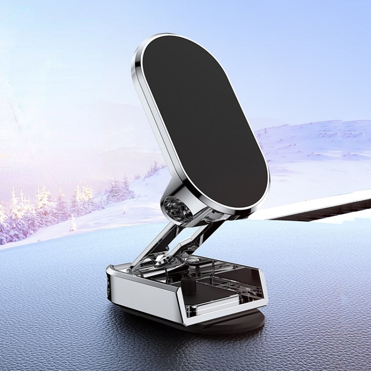 Vehicle Bracket Magnetic Navigation Bracket, Folding Black, Folding Silve