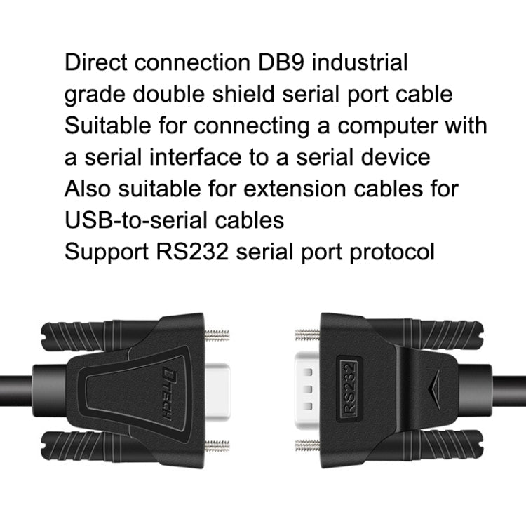 DTECH RS232 Serial Direct Line DB9 Extension Line, Male to Male 1.5m, Male to Male 2m, Male to Male 3m, Male to Male 5m, Male to Female 1.5m, Male to Female 2m, Male to Female 3m, Male to Female 5m, Female to Female 1.5m, Female to Female 2m           ...