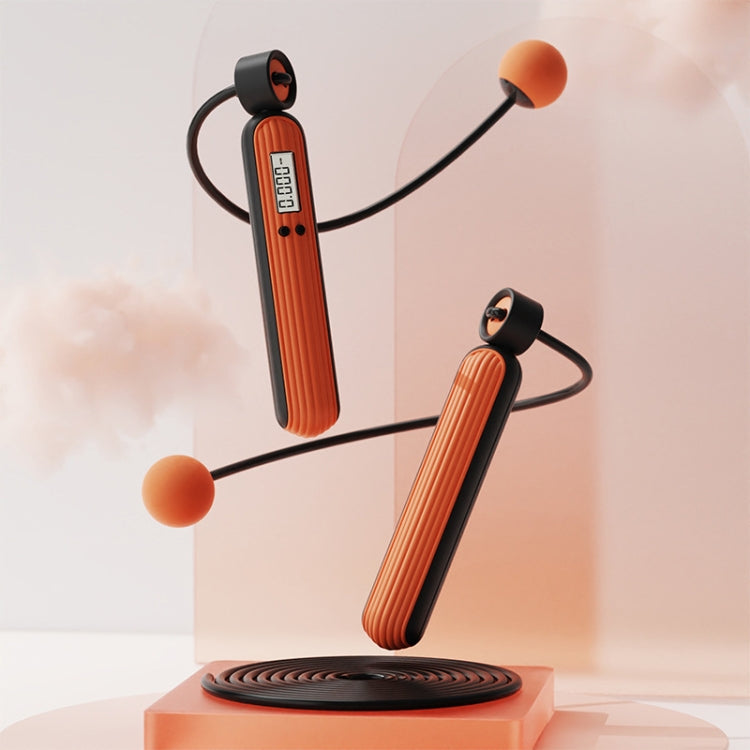 Fitness Sport Intelligent Electronic Counting Skipping Rope, Style:, Long Rope (Carmine), Long Rope (Blue), Long Rope (Orange), Small Ball Dual Use (Carmine), Small Ball Dual Use (Blue), Small Ball Dual Use (Orange), Big Ball (Carmine), Big Ball (Blue)...