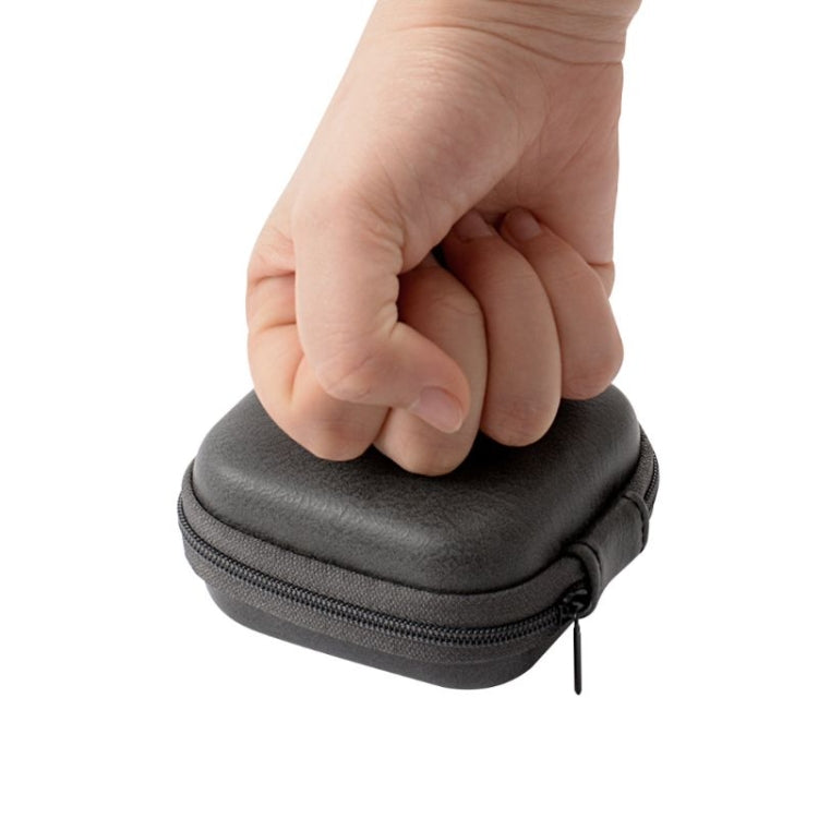 Retro Leather USB Data Cable Storage Bag Earphone Headset Case Pouch Box, Black, Brown, Gray
