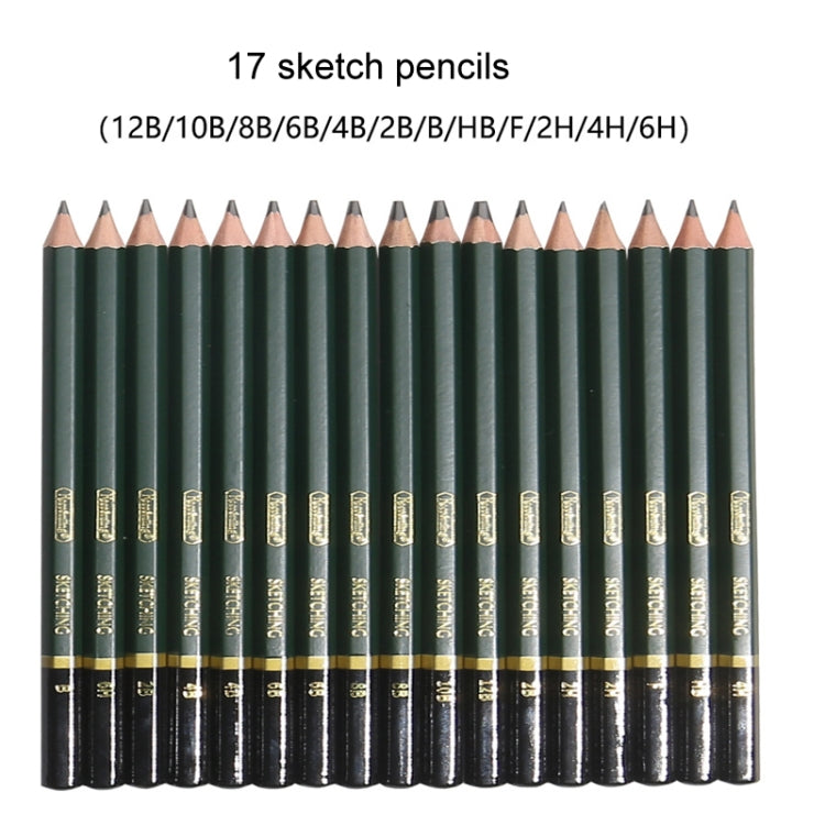 42 In 1 Drawing Painting Sketch Kit with Pencil Erasers Sharpener, 42 In 1