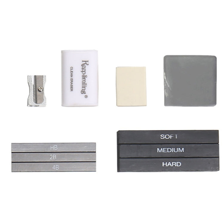 42 In 1 Drawing Painting Sketch Kit with Pencil Erasers Sharpener, 42 In 1