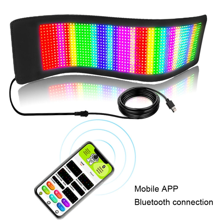 Car LED Flexible Display Cell Phone APP Control Bluetooth Connection, S1664RGB 390x107mm, S1696RGB 672x122mm, S3264RGB 390x187mm, S3296RGB 672x218mm