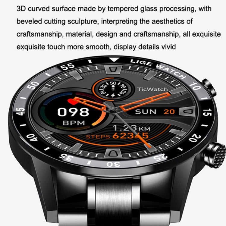 LIGE 0175 Bluetooth Step Perseverance Detection Smart Watch, Style:, Steel Belt (Black), Steel Belt (Silver), Mesh Belt (Black), Mesh Belt (Silver)
