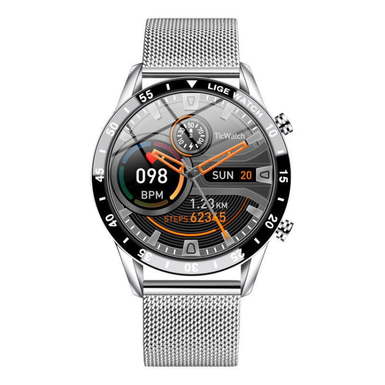 LIGE 0175 Bluetooth Step Perseverance Detection Smart Watch, Style:, Steel Belt (Black), Steel Belt (Silver), Mesh Belt (Black), Mesh Belt (Silver)