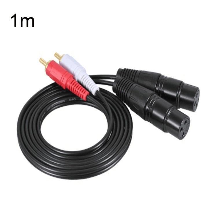 2RCA To 2XLR Speaker Canon Cable Audio Balance Cable, 0.5m, 1m, 1.5m, 3m