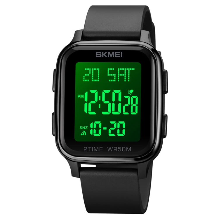 SKMEI 1858 Square Waterproof Digital Dual Display LED Luminous Watch, 1858 Red, 1858 Blue, 1858 Black, 1858 Rose Gold