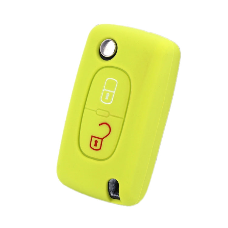 2pcs Car Key Cover for Peugeot 206/2074008/3008 Citroen Sega/Triumph/C5, Black, Red, Pink, Rose Red, Blue, Sea Blue, Orange, Apple Green, New Green, White Gray, Luminous Green, Luminous Blue, Yellow, Blue Gray