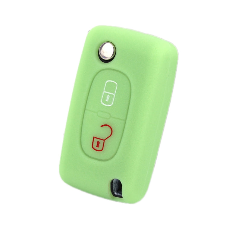 2pcs Car Key Cover for Peugeot 206/2074008/3008 Citroen Sega/Triumph/C5, Black, Red, Pink, Rose Red, Blue, Sea Blue, Orange, Apple Green, New Green, White Gray, Luminous Green, Luminous Blue, Yellow, Blue Gray